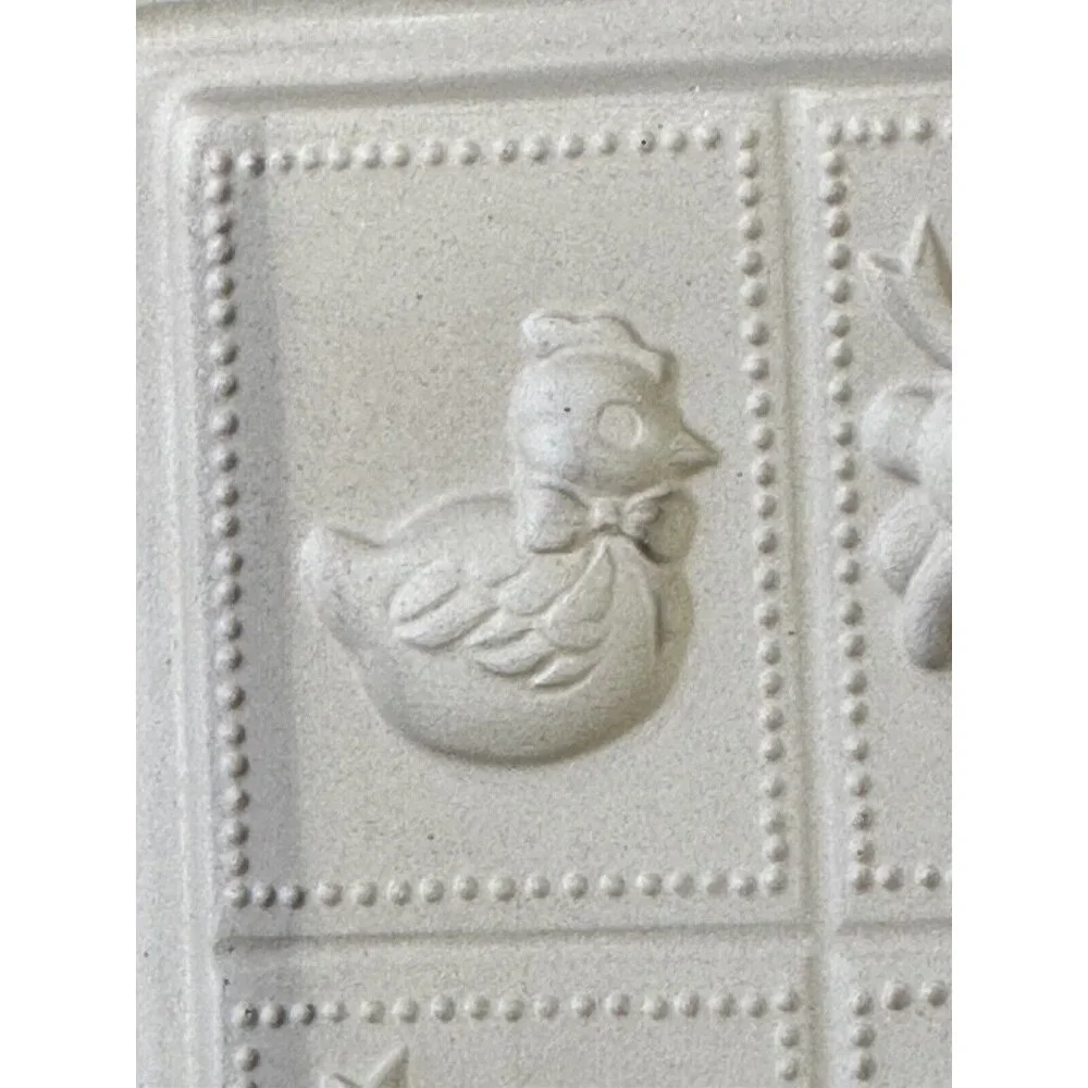 Vintage Brown Bag Cookie Art Mold 1989 East Bunnies Sheep Chickens‎ Butter Molds